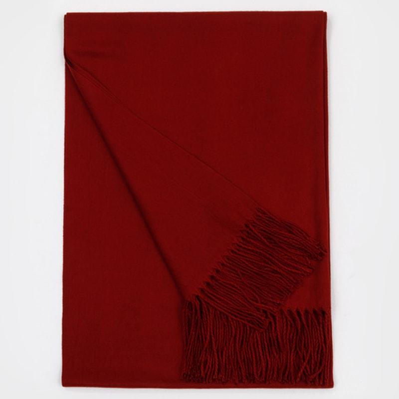 RECLOW MILD Plain Muffler BURGUNDY