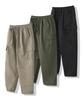 MODERMENT Semi-Wide String Cotton Cargo Pants [Black]