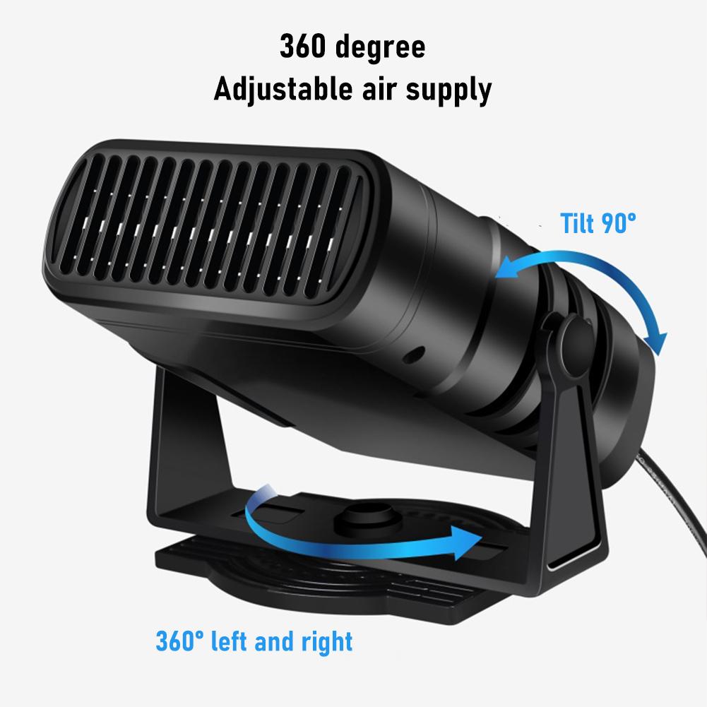 

Electric Cooling Heating Fan 4 IN 1 Electric Dryer Windshield Defogging Demister Defroster 120/200W 12V/24V Portable Car Heater