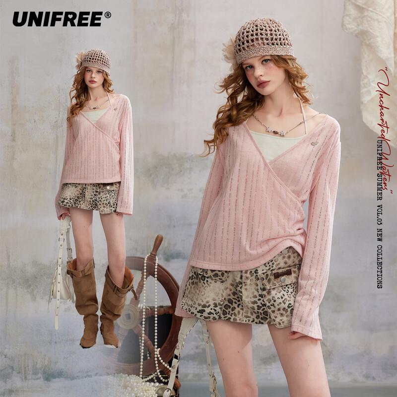 

UNIFREE Women s Lazy Camisole Two-Piece Set with Shell Necklace M