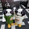 Plush Panda Backpack Keychain Pendant Toy Stuffed Doll Bag Decoration Kids Gift
