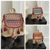 Small School Bag Ethnic Style Backpack Tassel Embroidery School Bag  Ladies/Girls