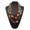 Irregular Colored Wooden Bead Necklace Hot Selling Personalized Fashion Accessory Bohemian Multilayer Wood Bead Choker Necklaces