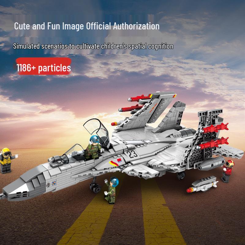 J-15 Fighter Jet Model Building Blocks Toy for Kids