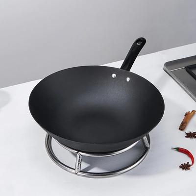 Wok Base Stand Kitchen Shelf Pot Rack Heat Frying Pan Rack Chef Used Round Wok Pan Support Rack Stand Burners Gas Hobs Cookers