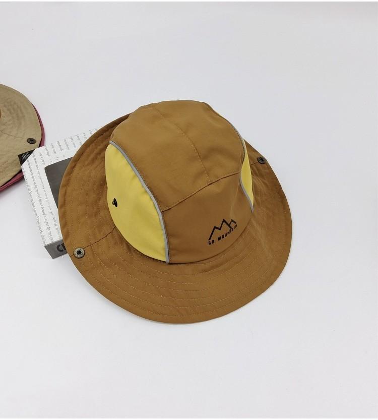 

Unisex Korean Children s Sun Hat With Large Brim In Various Color Options Coffee Yellow