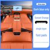 Odorless Dark Blue L07 Car Floor Mats: Full-Coverage Interior Protection, Eco-Friendly and Durable Leather Design