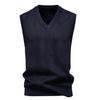 Men's Slim Fit Velvet-Thickened Knit Vest for Autumn/Winter