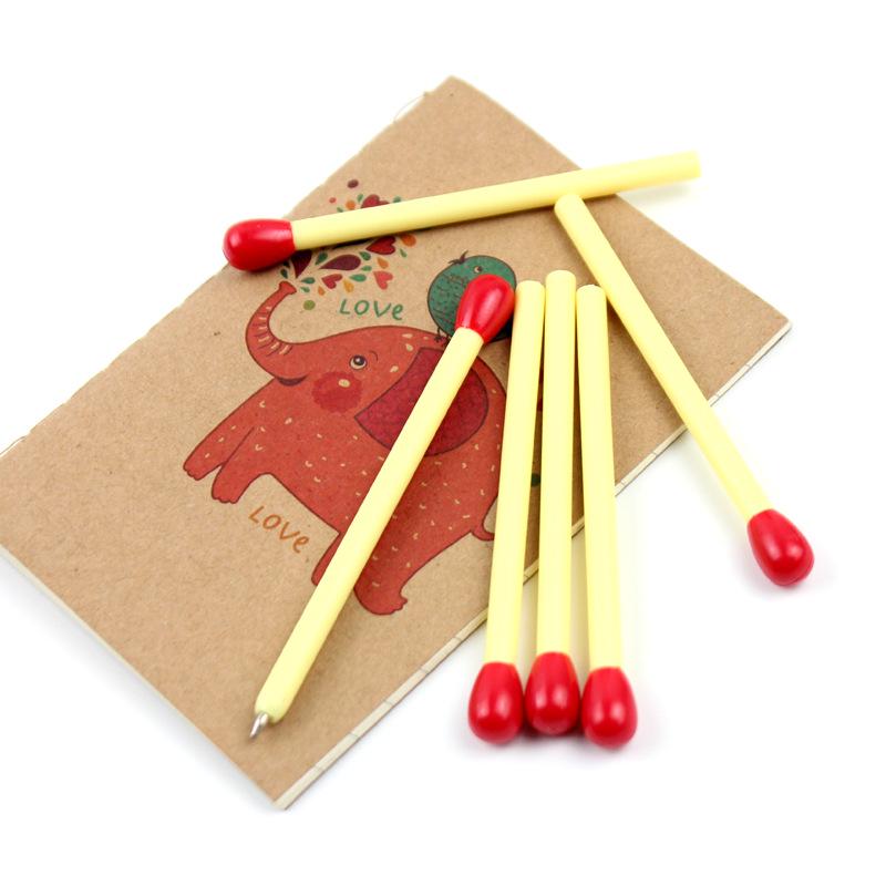 Korean Style Matchstick Mini Ballpoint Pens - Cute Stationery Gift Box for Students