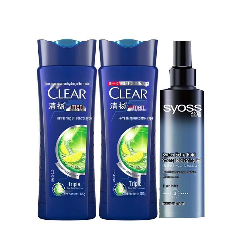 Clear Anti-Dandruff Shampoo & Syoss Styling Gel Set