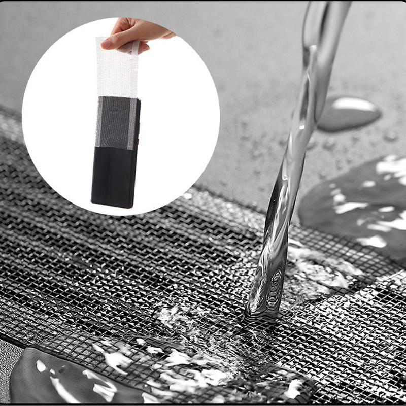 10m Cutable Shower Drain Hair Catcher Disposable Bathroom Kitchen Shower Drain Sticker Mesh Sink Strainer Filter Hair Stopper