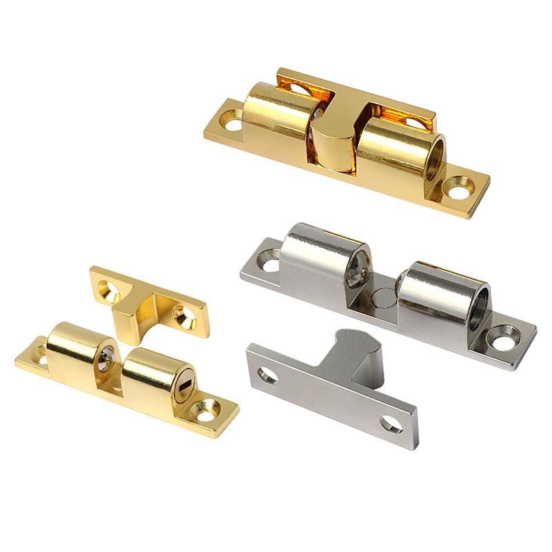1 Set Door Lock Door Touch Latch Cabinets Interlock Switch Chassis Cabinet Spring Ball Locker Adjustable Brass Door Buckle
