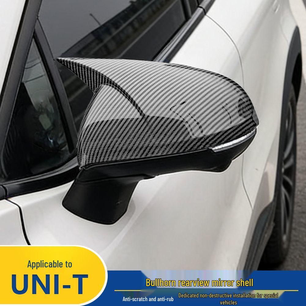

UNI-T Horn Rearview Mirror Louver Decorative Triangle Sticker for Car Exterior Gloss Black