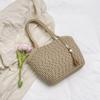 Woven cotton woven bag large capacity 2025 new summer versatile shoulder seaside vacation beach tote bag