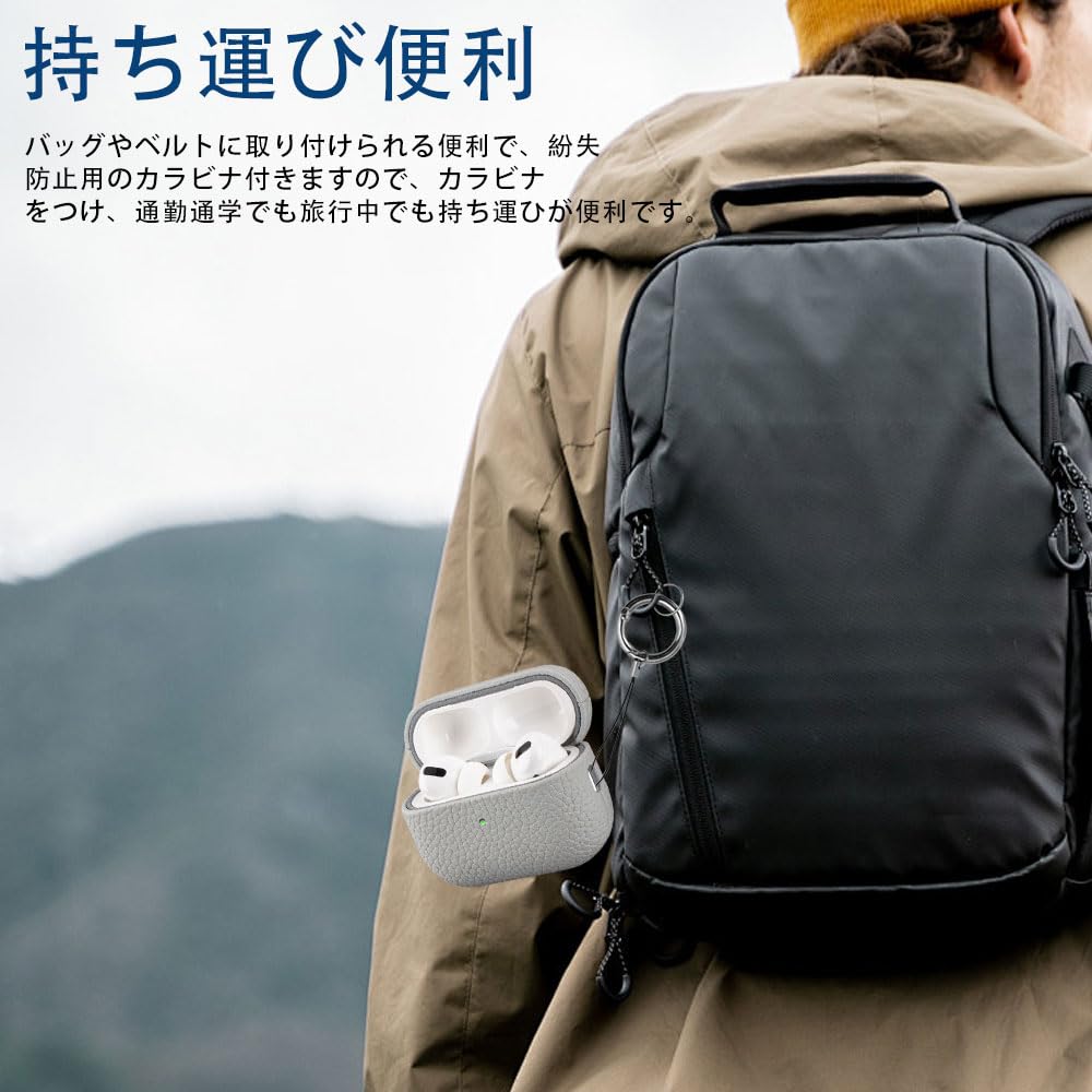 Genuine Leather Case for AirPods Pro 3 2025 New AirPods Pro 3 Protective Full Wireless Charging Visible LED Light (YEZHU Release) Shockproof,