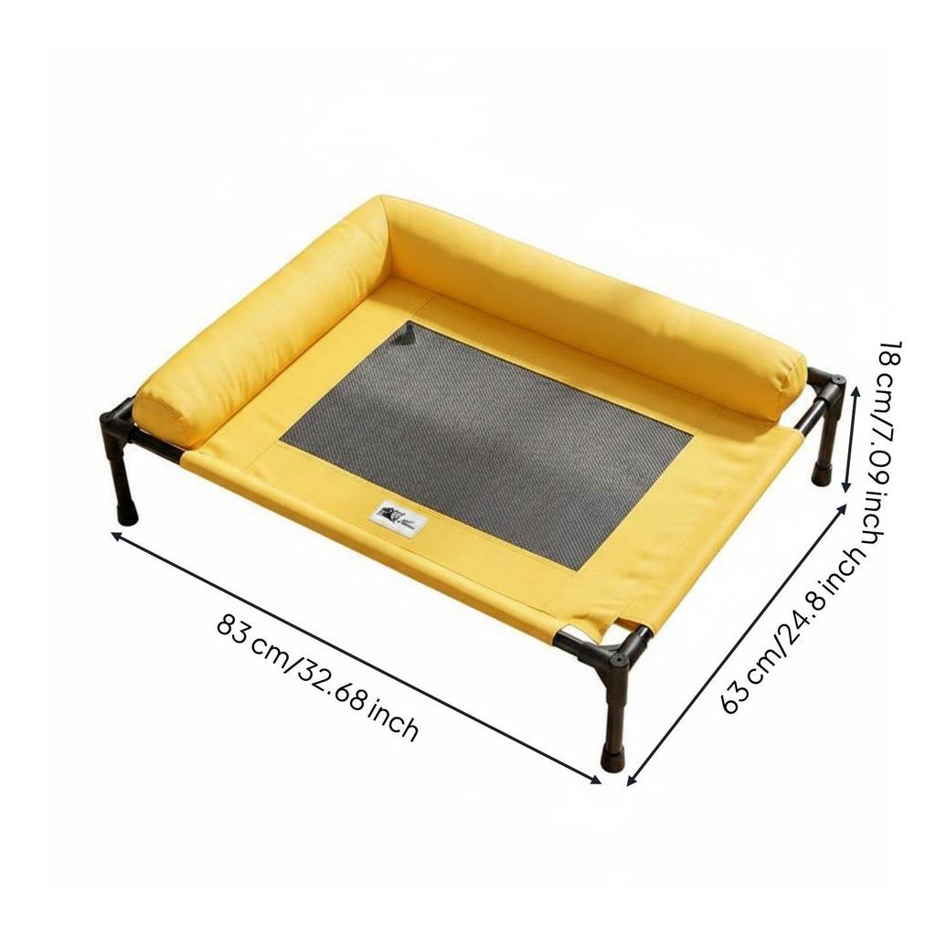Elevated Pet Bed Mesh Ventilated Dog Cot Washable Resting Furniture for Small