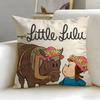 classic cartoon The Little Lulu Show Cushion Cover Soft  EasyWash Pillow Case  Versatile for Couch Bed Travel and Office