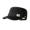 Korean Ins Retro Washed Denim Flat Top Cap Women'S Japanese Old Tooling Advanced Sense Equestrian Hat Military Hat