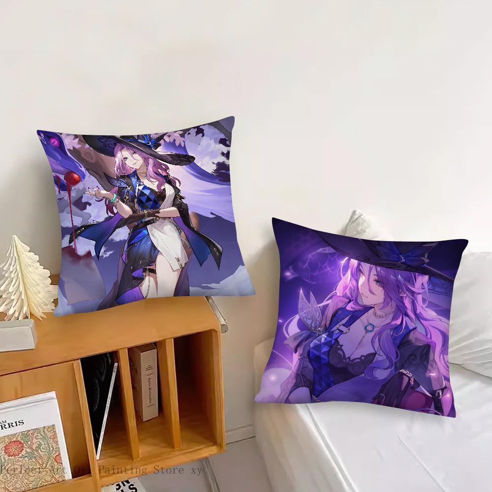 Jade Honkai Star Rail Anime Pillow Case Square Pillow Bedroom Sofa Leisure Comfort Cushion Car Living Room Home Decoration 40X40