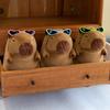 Wear Glasses Capybara Plush Doll Cartoon Capibara Fluffty Doll Capybara Plush Toy  Christmas Toy