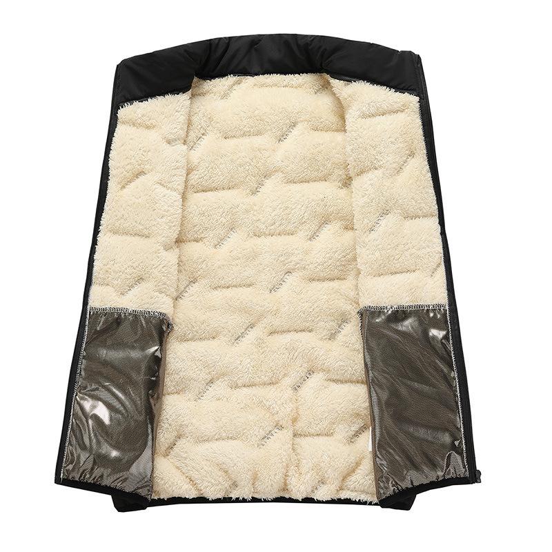 Padded Warm Waistcoat Men's Winter Warm Men's Vest Stand-up Collar Casual Waistcoat Outside Men's Tops