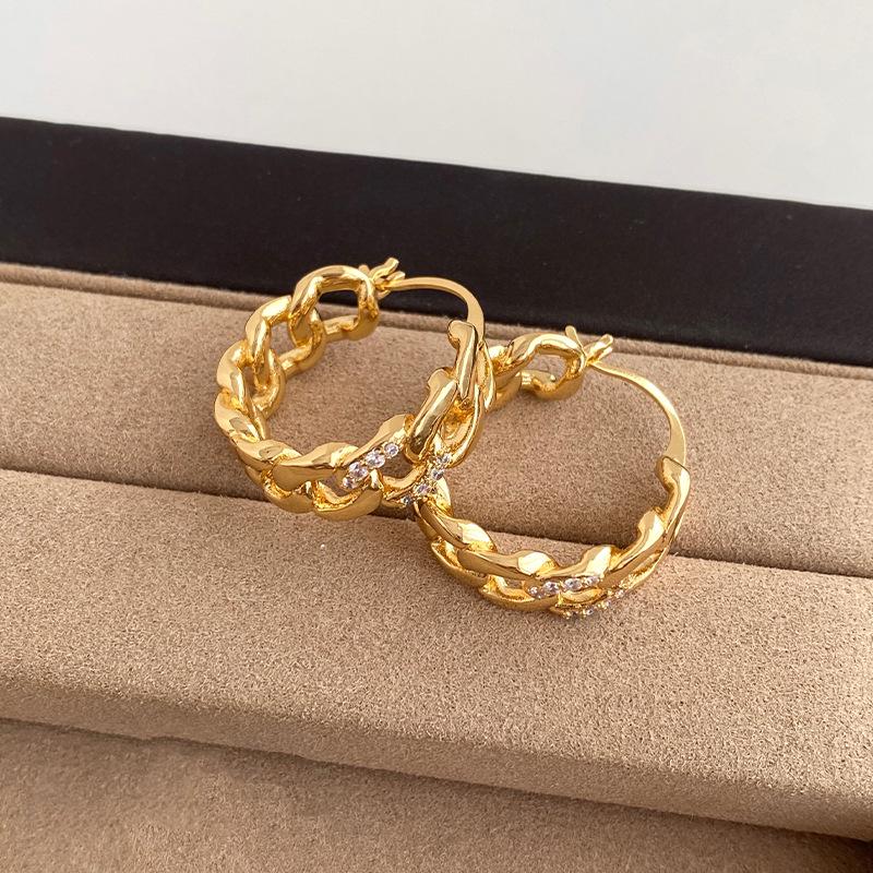 2025 Luxus Gold Diamant Creolen: Zhao Lusi Stil
