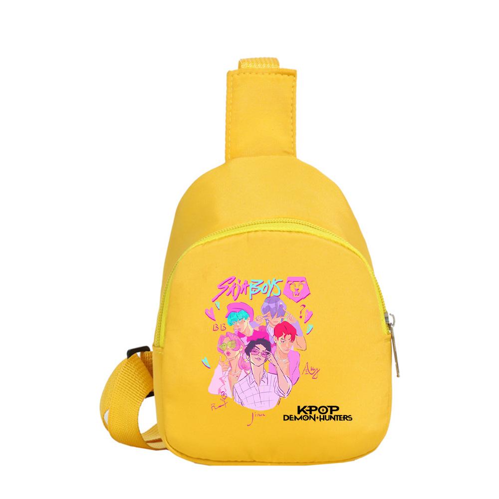 Zaino Petto Kawaii Stampato Anime K-Pop Cacciatori di Demoni per Ragazzo Ragazza Borsa a Spalla Studente Borsa a Tracolla Portatile Regalo di Natale per Bambino