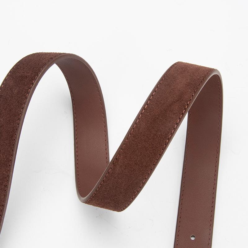 Korean Style Ins Style Belt Women's Belt Matte Reverse Velvet Fashionable Versatile Decorative Jeans Dress Belt Women