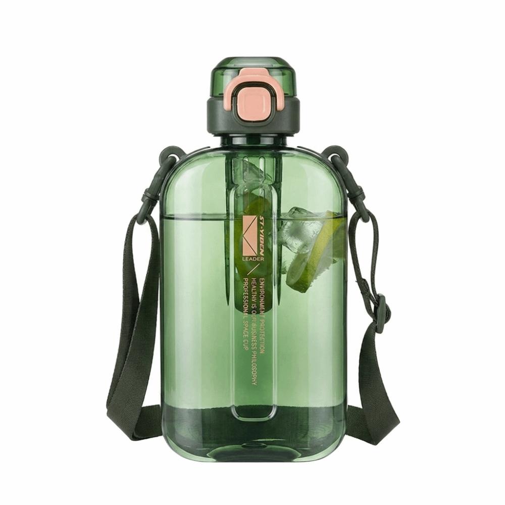 Adjustable Shoulder Strap Portable Outdoor Cup Leakproof Sealed Lid Travel Mug Sports Training