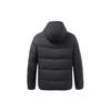 Li Ning Wade Series Solid Color Long Sleeve Zipper Hooded Down Jacket Men Jacket Black AYMR129-1