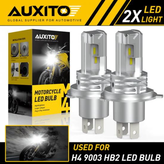 

2X AUXITO H4 LED Bulb White HiLow Beam Motorcycle Headlight 6000K High Power EA