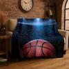 Retro Basketball Court Sport Flannel Blanket Soft Throw Blanket for Bedroom Living Room Bed Travel Camping Picnic Nap Cover Gift