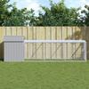 Vidaxl Gabbia con Recinto, Grigio Chiaro, 117X405X123 Cm, Acciaio