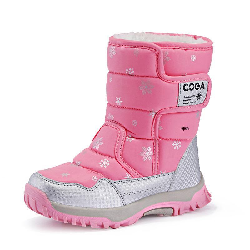2025 Thickened Warm Snow Boots for Girls and Boys - Velvet-Lined Casual Winter Style