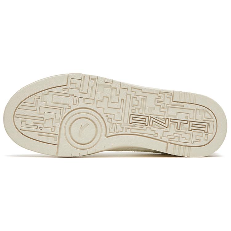 Anta Street Fun GZ Lifestyle Series Non-Slip Wear-Resistant Low-Top Skate Shoes Women sneaker Ivory-White 922318016-7