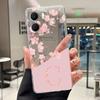 Letter Case For OPPO A5X 4G 5G Funda Capa Fashion Flower Back Cover Transparent Soft Silicone TPU Clear Printing Phone Casing