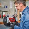 Einhell touret à meuler tc-bg 200 l (400w, lampe) livré avec meule de dégrossissage et meule de ponçage fin k36/k60
