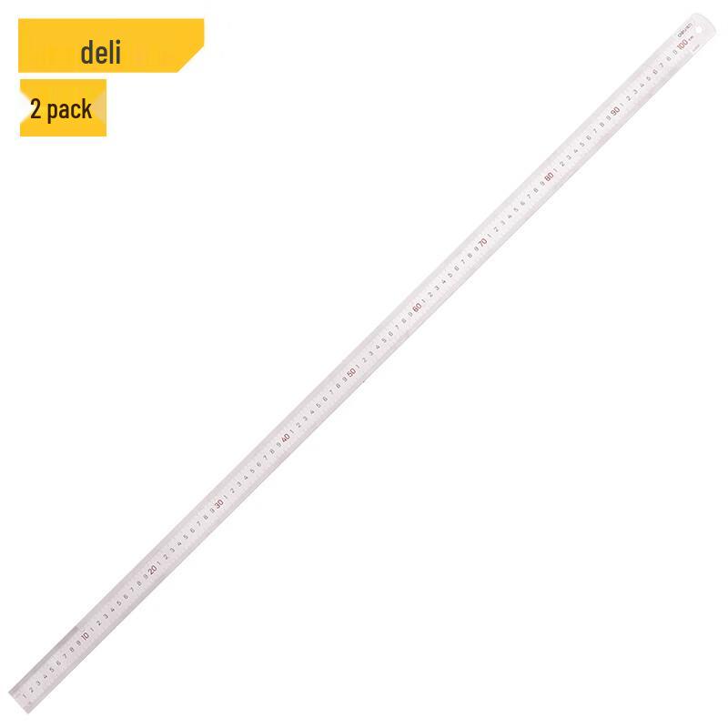 Deli Stainless Steel Metric Straight Ruler 100cm