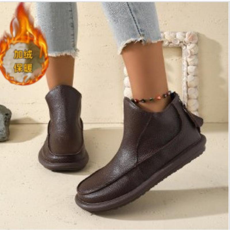 

Platform Martin boots women s new autumn and winter British short boots fashionable retro rear zipper Chelsea women s boots 40