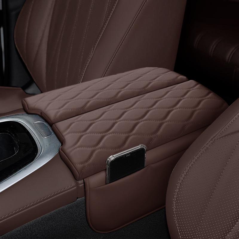 Capa do Apoio de Braço da Consola Central Origem A07: Almofada de Proteção em Couro com Sensação Natural para Modificação de Interior de Carro.