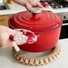 Cotton and Linen Embroidery Fabric Embroidery Padded Pot Cap Triangular Lid Cap Enamel Pot Casserole Pot Handle Gloves