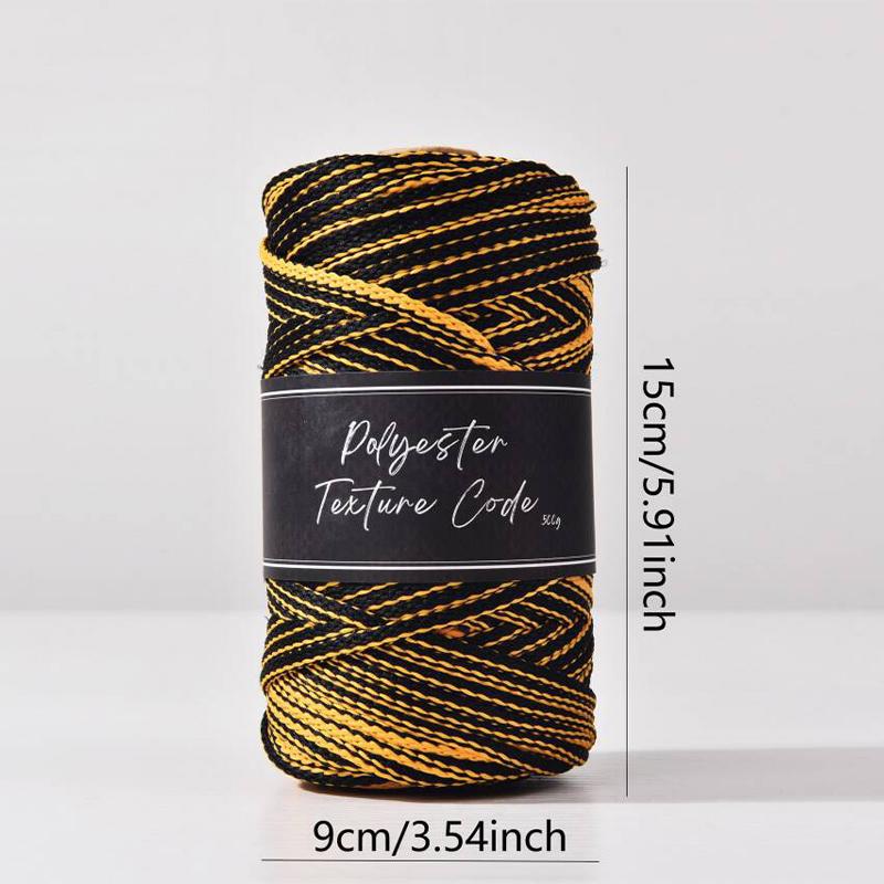 5MM Double Color Mixed 5MM Polyester Braid Cord,Hand Woven Bag Carpet Knitted Yarn,Horse Drawn Rope Bracelet Thread,70Yards