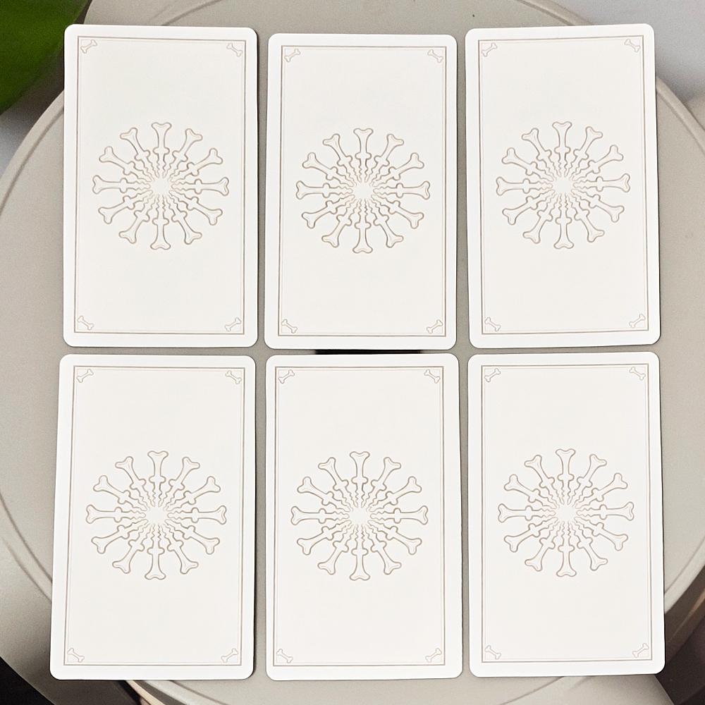 Skeleton Tarot Deck 10.3*6cm - 78 Pcs Gothic Skeleton Art Tarot Cards for Divination, Dark Fantasy Skull & Bone Theme