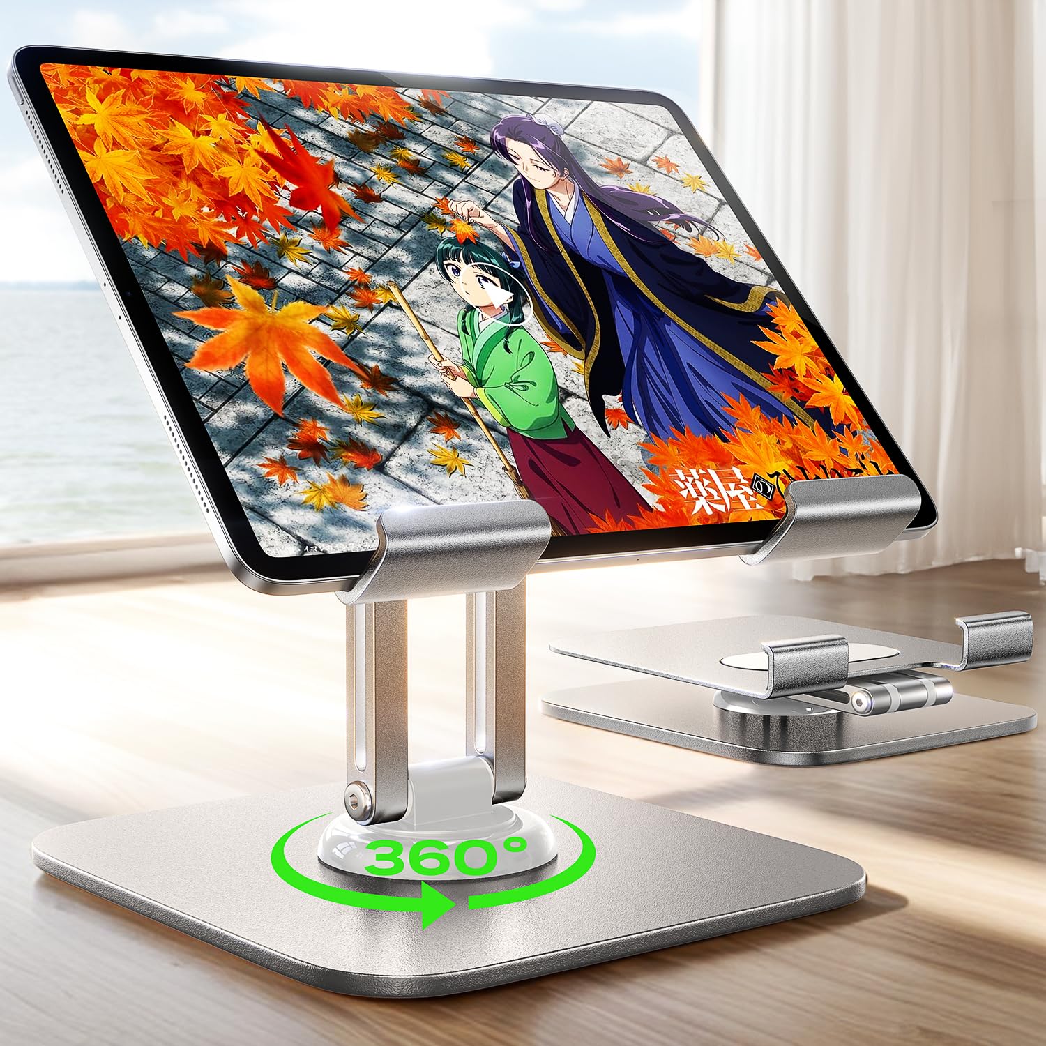 

LISEN с новейшей подставкой для Switch iPad, подставкой для планшета, регулируемым углом наклона, складным настольным держателем для планшета, подставкой для монитора с отличной устойчивостью белый