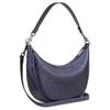 Coach Aria 26 Silver Logo Pearl Print Synthetic Leather Shoulder Bag Medium Women Shoulder Bag Navy-Blue CCL27-SBLNV
