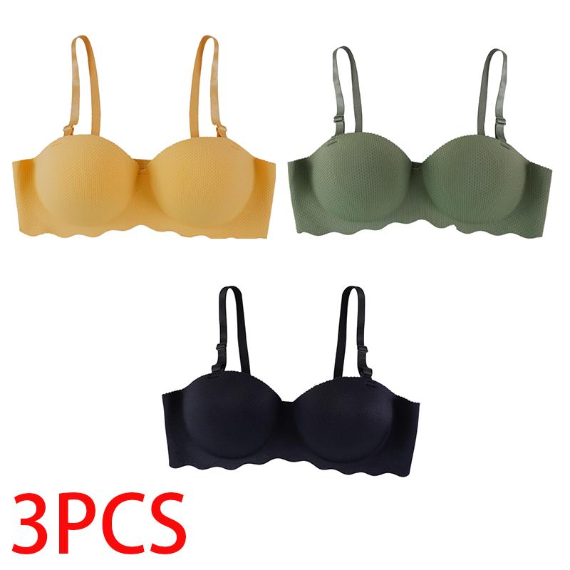 Women Breathable Bra Summer Seamless Brassiere Female Lingerie Sexy Solid Color Push Up Bra Underwear Bralette