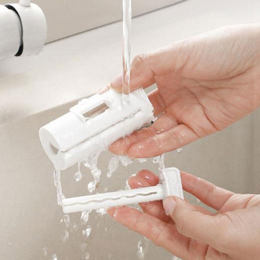 Self-adhesion Toothpaste Clip White Toothpaste Dispenser Holder Toothpaste Squeezer  for Bathroom