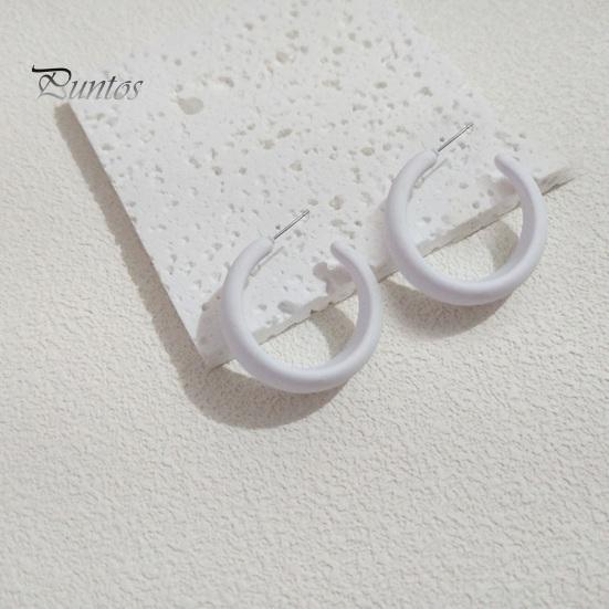 1 adet Damla Küpe Canlı Renk Tahriş Olmayan Hafif Abartılı C-Şekilli Dangle Küpe Delici Takı Aksesuarları