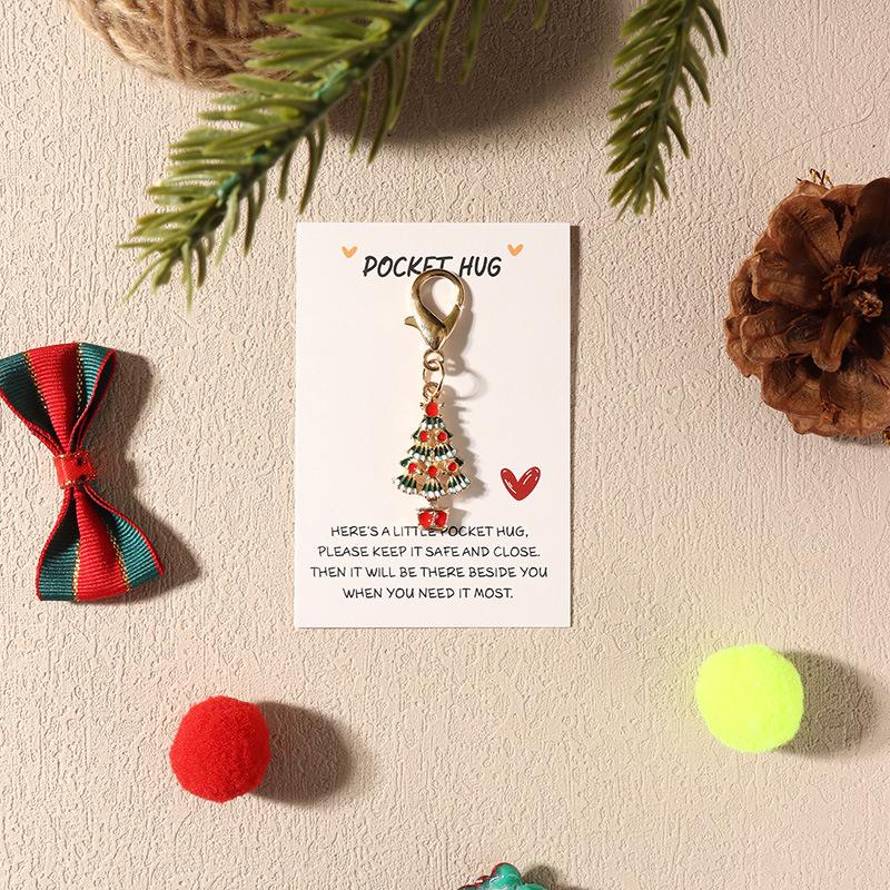 1PC Enamel Backpack Decorative Clip for Keys Party Alloy Bag Pendants Christmas Keychain Gifts Storage Wallet Aesthetic