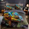 Chameleon Single Duvet Cover Set Bedding Set Microfiber Nature Duvet Coverswith Pillowcases Reversible Bedding With Zip Closure